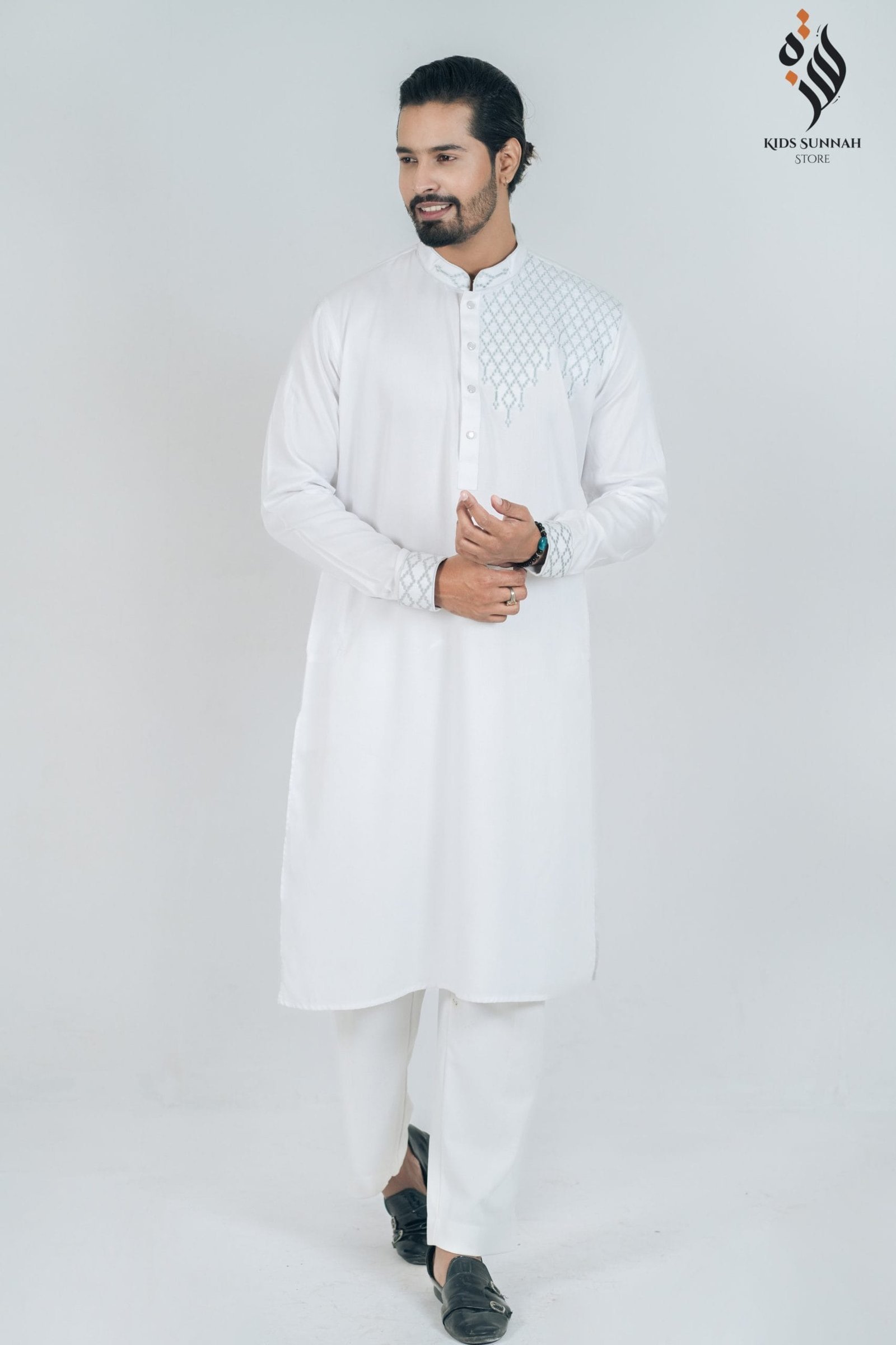 Men Impressive White Elegance Panjabi