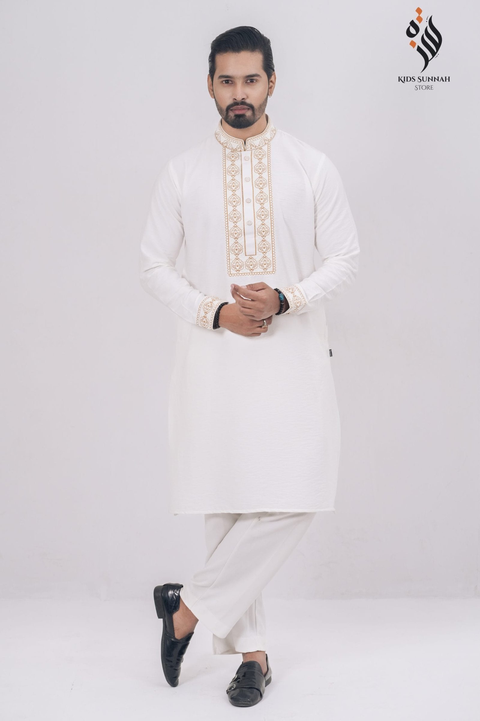 Men’s Magnificent White Imperial Glow Panjabi